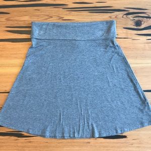 Gray A-line skirt